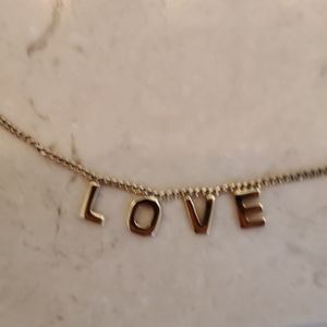Gold Plated Sterling Silver LOVE Necklace